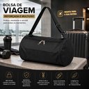 Ver imagem 6 de Bolsa Viagem Academia de Ombro Reforcada Ajustavel Mala Compacta Multiuso Trabalho Lazer Bagagem Mao