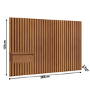 Ver imagem 2 de Cabeceira Paris King size Ripada com 1 mesa de Cabeceira com 2,82m: Naturalle
