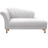 Sofá Recamier Divã Long Chaise Iza 1,80cm Decoração para Sala de Noiva Recepção Nanda Decor:Corino b - 1