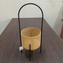Ver imagem 4 de Cachepô Metal 50x18x18cm Bege Vaso Decorativo Planta