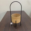Ver imagem 3 de Cachepô Metal 50x18x18cm Bege Vaso Decorativo Planta