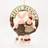 Guirlanda de Páscoa Casal de Coelhos Enfeite Decoração 40x36cm - 1