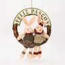 Guirlanda de Páscoa Casal de Coelhos Enfeite Decoração 40x36cm - 3