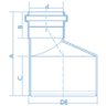 Redução Excentrica Esgoto 150x100 - 11231511 - Fortlev - 2