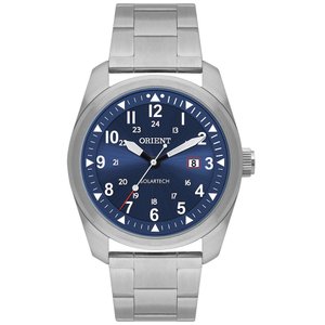 Relógio Orient Masculino Ref: Mbss1447 D2sx Solar Prateado Mbss1447-D2sx