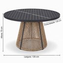 Ver imagem 3 de Mesa Laguna Alumínio Tampo Ripado 120cm Pintura Eletrostática Trama Original