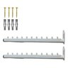 Kit Duas Araras Rt Fixas de Parede Cabideiros 40cm Aço Reforçado Práticos Organização de Roupas - 1