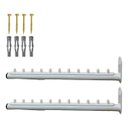 Ver imagem 1 de Kit Duas Araras Rt Fixas de Parede Cabideiros 40cm Aço Reforçado Práticos Organização de Roupas