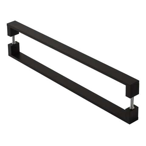 Puxador De Porta Pivotante Alumínio Inoxidável Preto 80cm