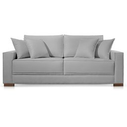 Sofá Living 3 Lugares Hotello Suede Cinza 2,00m - 2