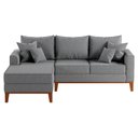 Ver imagem 2 de Sofá Beny com Chaise Esquerda, 3 Lugares, Estofado em Linho, Base em Madeira, 1,40x2,00.