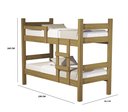 Ver imagem 2 de Beliche Leticia com Escada e Grade Proteção Vira 2 Camas Solteiro -mdf -freijo