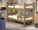 Ver imagem 1 de Beliche Leticia com Escada e Grade Proteção Vira 2 Camas Solteiro -mdf -freijo
