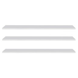 Prateleira Flutuante de Quarto Infantil Kit 3 Suporte Invisível 68cm Yara Branco - Lumil Lumil Móvei - 1