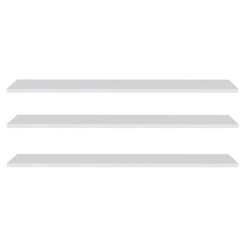Prateleira Flutuante de Quarto Infantil Kit 3 Suporte Invisível 68cm Yara Branco - Lumil Lumil Móvei