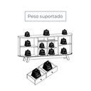 Ver mais imagens de Aparador Buffet para Sala de Jantar 2 Portas Flexíveis Curvo 2 Gavetas Monaco Branco/Calacata/Off White