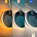 Ver imagem 5 de Luminária de Teto Pendente Mercúrio Redondo Dourado Led 3 em 1 Multicor 7w Bivolt