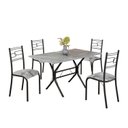 Ver imagem 2 de Conjunto Sala de Jantar Mesa Retangular 120x75cm Tampo Granito Topázio 4 Cadeiras Paraty Preto/Paraopeba/Fosco