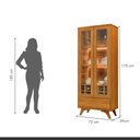 Ver mais imagens de Cristaleira Reflecta 100%MDF 2 Portas Pés em Madeira Maciça