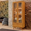 Ver imagem 2 de Cristaleira Reflecta 100%MDF 2 Portas Pés em Madeira Maciça