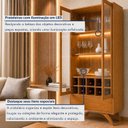 Ver imagem 5 de Cristaleira Reflecta 100%MDF 2 Portas Pés em Madeira Maciça
