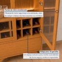 Ver imagem 6 de Cristaleira Reflecta 100%MDF 2 Portas Pés em Madeira Maciça