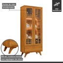 Ver imagem 6 de Cristaleira Reflecta 100%MDF 2 Portas Pés em Madeira Maciça