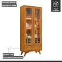 Ver imagem 5 de Cristaleira Reflecta 100%MDF 2 Portas Pés em Madeira Maciça