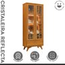 Cristaleira Reflecta 100%MDF 2 Portas Pés em Madeira Maciça - 3