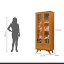 Ver imagem 4 de Cristaleira Reflecta 100%MDF 2 Portas Pés em Madeira Maciça