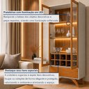Ver imagem 5 de Cristaleira Reflecta 100%MDF 2 Portas Pés em Madeira Maciça
