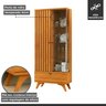 Cristaleira Versa  100% MDF 1 Porta Ripada e 1 gaveta Pés Madeira Maciça - 3
