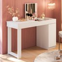 Ver imagem 2 de Escrivaninha Penteadeira Camarim Madrid Branco Fosco - Mobler