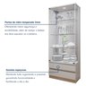 Cristaleira 100%MDF com Espelho e Led 2 Gavetas  Lisboa - 5