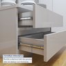 Cristaleira 100%MDF com Espelho e Led 2 Gavetas  Lisboa - 3
