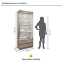 Ver imagem 7 de Cristaleira 100%MDF com Espelho e LED 2 Gavetas Lisboa Bege/Off White