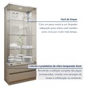 Ver imagem 5 de Cristaleira 100%MDF com Espelho e LED 2 Gavetas Lisboa Bege/Off White
