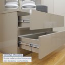 Ver imagem 3 de Cristaleira 100%MDF com Espelho e LED 2 Gavetas Lisboa Bege/Off White