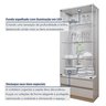 Cristaleira 100%MDF com Espelho e Led 2 Gavetas  Lisboa - 7