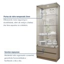 Ver imagem 4 de Cristaleira 100%MDF com Espelho e LED 2 Gavetas Lisboa Bege/Off White