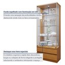 Ver imagem 5 de Cristaleira 100%MDF com Espelho e Led 2 Gavetas Lisboa