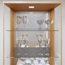 Ver imagem 2 de Cristaleira 100%MDF com Espelho e Led 2 Gavetas Lisboa