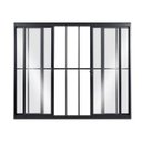 Ver imagem 1 de Janela de Alumínio Abertura Central 4 Folhas com Grade 100x120cm Preto Allo Esquadrias