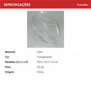 Ver imagem 4 de Vaso Decorativo de Vidro Transparente 33x42x15cm Enfeite Sala Mesa Estante