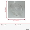 Ver imagem 5 de Vaso Decorativo de Vidro Transparente 33x42x15cm Enfeite Sala Mesa Estante