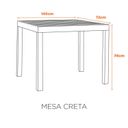 Ver imagem 2 de Mesa 140x72cm em Polipropileno Creta Preto