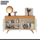 Ver mais imagens de Buffet para Sala de Jantar 100% MDF 4 Portas 160cm Pés Madeira Maciça Madrid