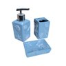Kit de Banheiro 3 Peças Náutico Azul Conchas em Cerâmica - 4