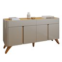 Ver imagem 3 de Buffet para Sala de Jantar Laqueado 100% MDF 4 Portas 172cm Pés em Madeira Maciça Aros