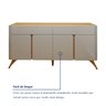 Buffet para Sala de Jantar Laqueado 100% MDF 4 Portas 172cm Pés em Madeira Maciça Aros - 6